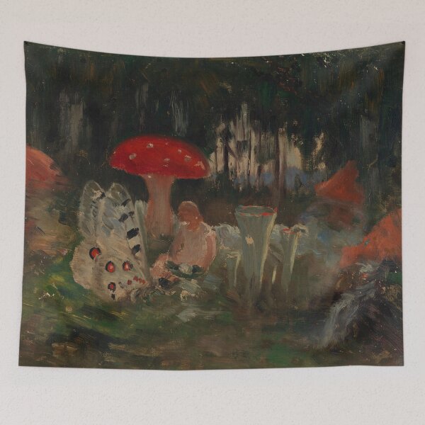 Item preview, The Princess and a Butterfly Underneath a Fly Agaric designed and sold by Twisted Wick.