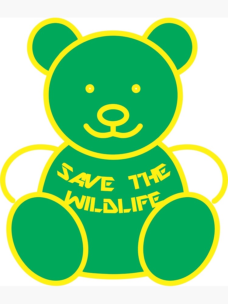 "Green Teddy Bear" Poster for Sale by ImageCorner Redbubble