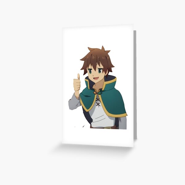 konsouba-Kono Subarashii Sekai ni Shukufuku wo-satou kazuma-sato kazuma  Greeting Card by WELCOMEVERYBODY