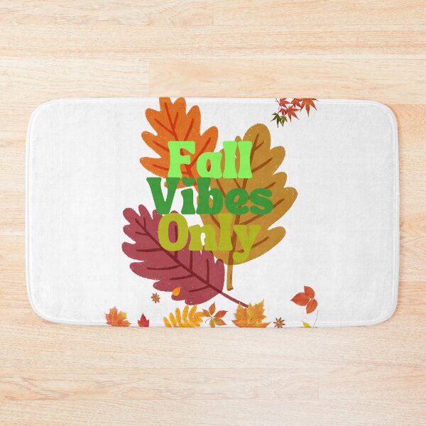 Item preview,  Cute Leaves  Colorful Bubble Letters Fall Vibes Only  designed and sold by Darlene Douglas-Jackson.