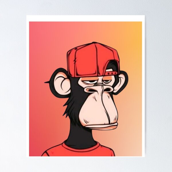 Item preview, Monkey NFT01 ,red hat Graphic    designed and sold by TeyaLillyCo.
