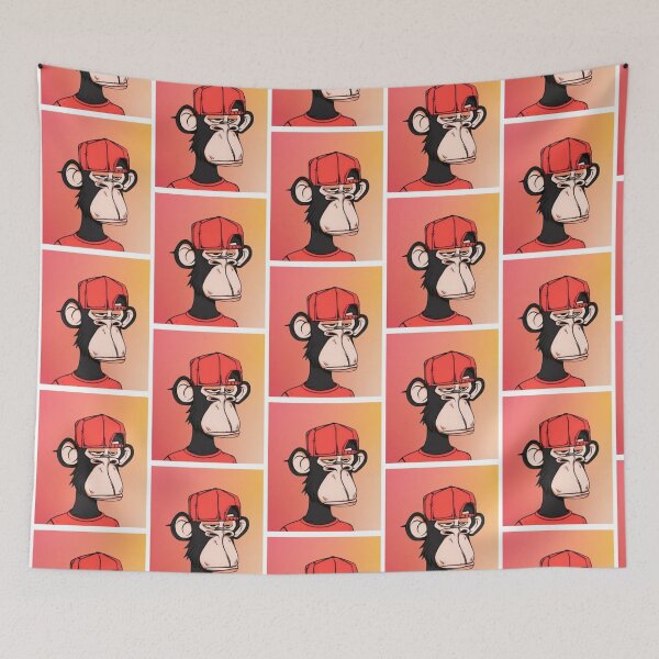 Item preview, Monkey NFT01 ,red hat Graphic    designed and sold by TeyaLillyCo.