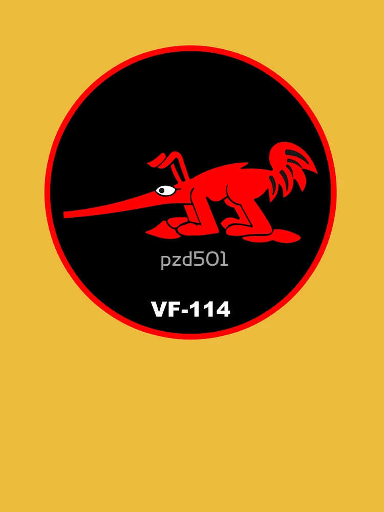 T-shirt Unisex Aardvark Fighter Squadron VF-114 - The Patriots Pride - Neuf