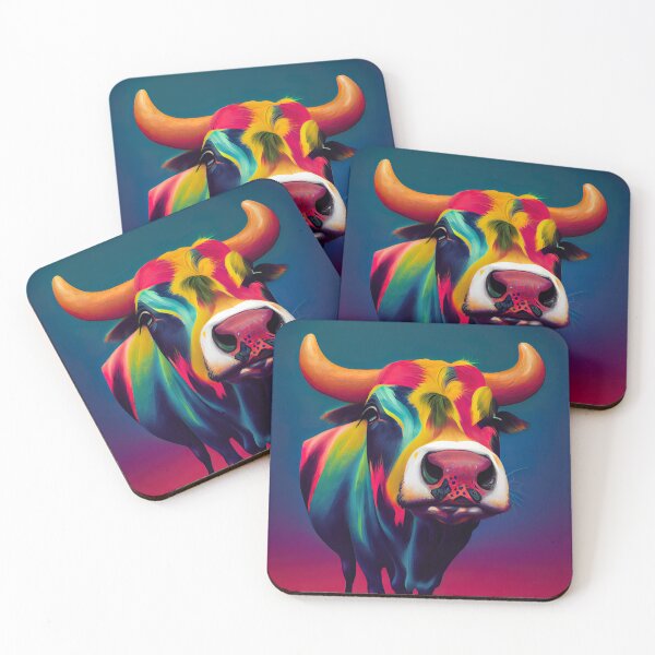 Item preview, Fred: Psychedelic Cow Portrait designed and sold by Studio Axis.