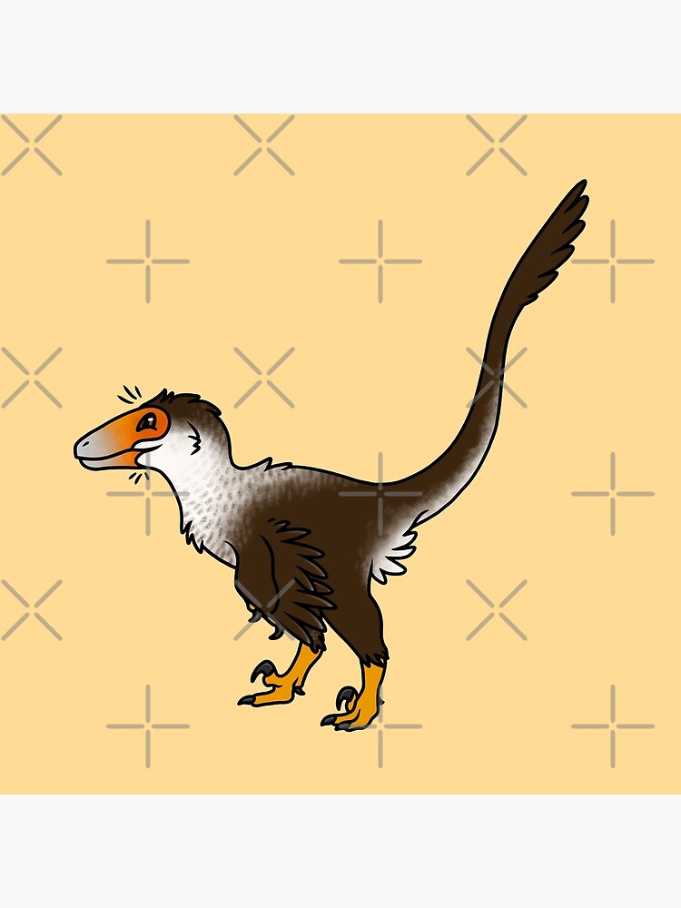 Cute Deinonychus Art Board Print for Sale by saradrawspaleo