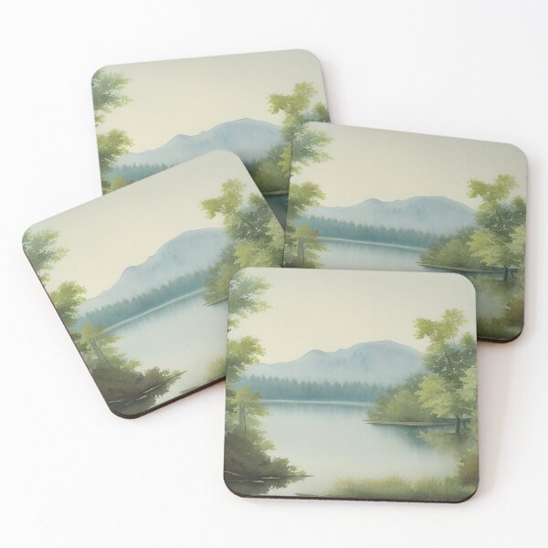 Item preview, Landscape of a Pristine Lake Surrounded by Trees designed and sold by Alt-Art-Digital.