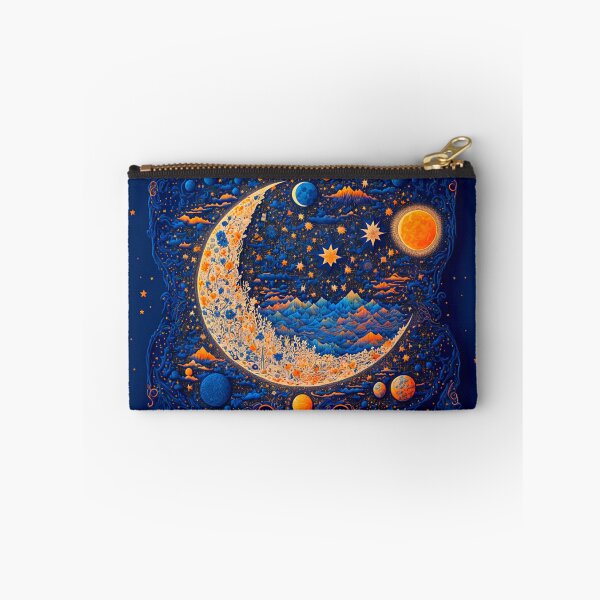 Item preview, full page old map of cosmic stars midnight blue sky Moon designed and sold by Itis-Whatitis.