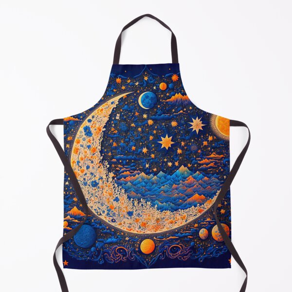 Item preview, full page old map of cosmic stars midnight blue sky Moon designed and sold by Itis-Whatitis.