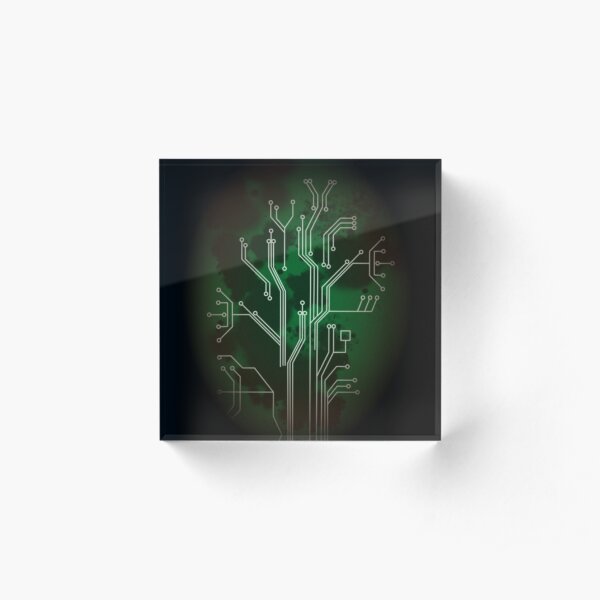 Circuit Board (Green) Acrylic Block