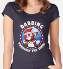Dabbing Through The Snow Women's Fitted Scoop T-Shirt