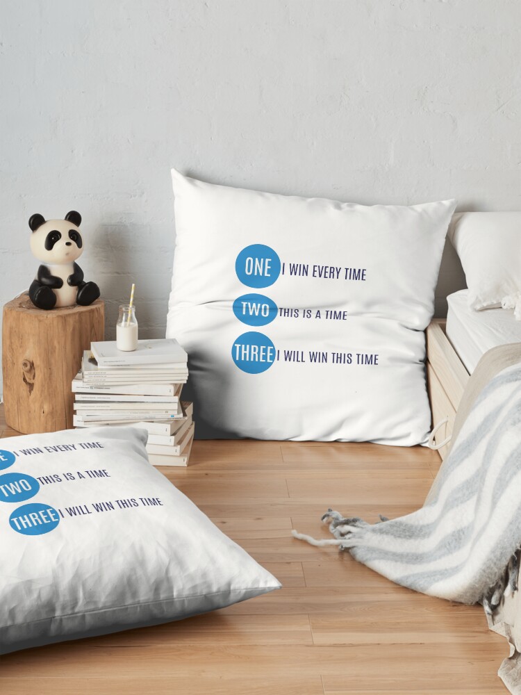 Alternate view of I will win this time Floor Pillow