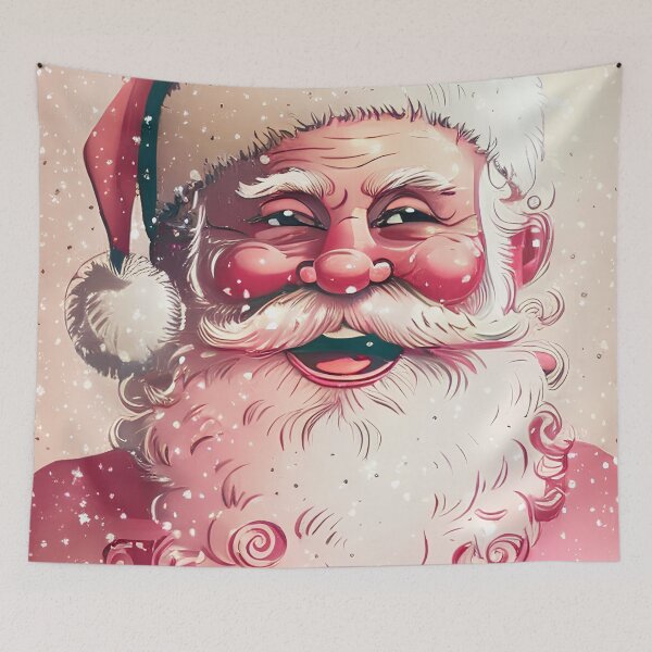 Item preview, 05 Retro Vintage Pink Santa Claus  designed and sold by printiesart.
