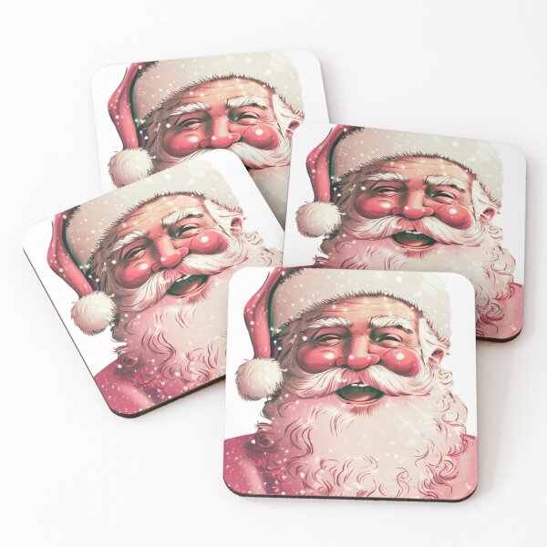Item preview, 06 Retro Vintage Pink Santa Claus  designed and sold by printiesart.