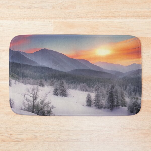 Item preview, Landscape of a Pristine Winter Scene With Sunrise designed and sold by Alt-Art-Digital.