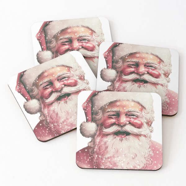 Item preview, 07 Retro Vintage Pink Santa Claus  designed and sold by printiesart.