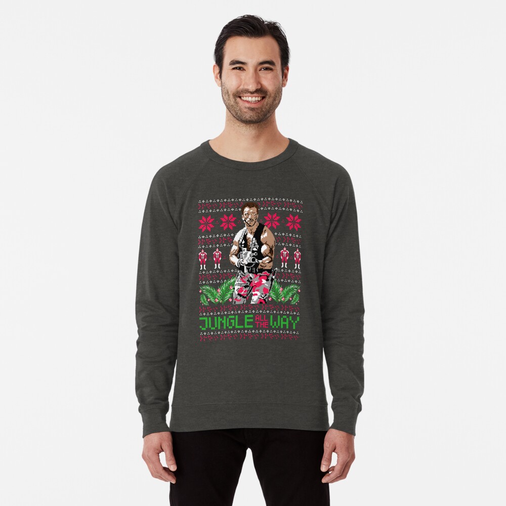 Jungle All The Way Ugly Christmas Sweater Lightweight Sweatshirt for Sale by therocketman Redbubble