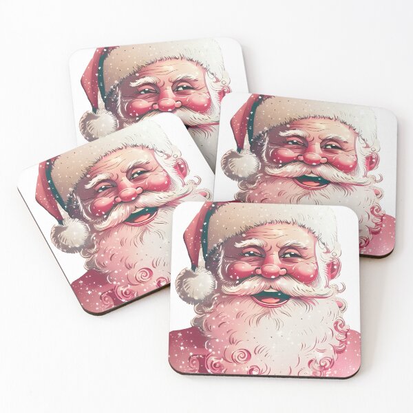 Item preview, 08 Retro Vintage Pink Santa Claus  designed and sold by printiesart.