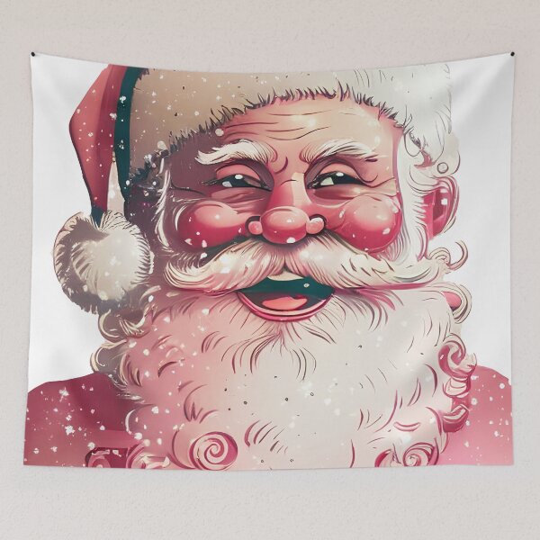 Item preview, 08 Retro Vintage Pink Santa Claus  designed and sold by printiesart.