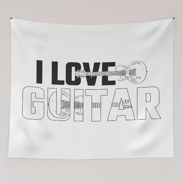Item preview, i LOVE GUITAR TYPOGRAPHY designed and sold by AboutIm4U.