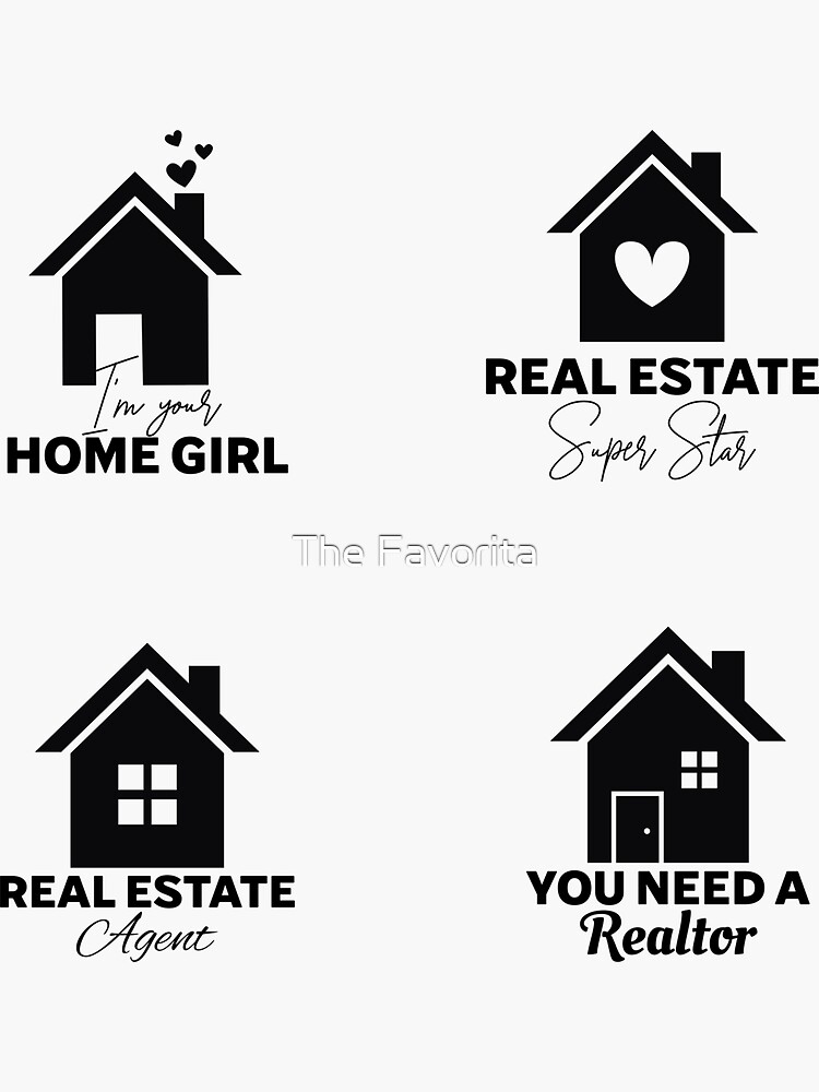 "Real Estate 4Sticker Pack" Sticker for Sale by robrodpod Redbubble