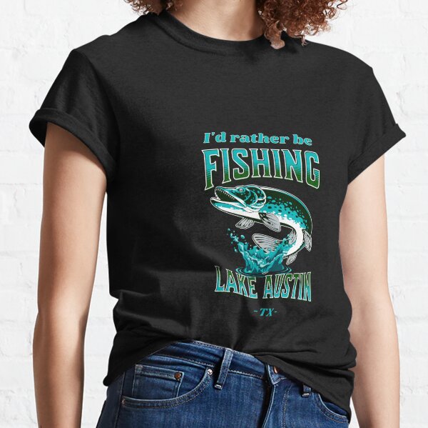 Sabine River Texas Souvernir Gift Retro Catfish Fisherman T-Shirt