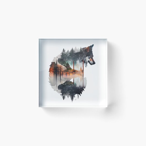 Item preview, Wolf wild double exposure designed and sold by DigitPrint.
