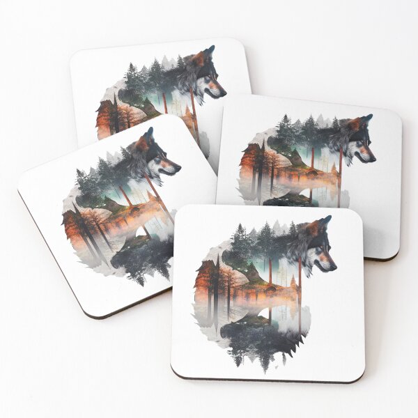 Item preview, Wolf wild double exposure designed and sold by DigitPrint.