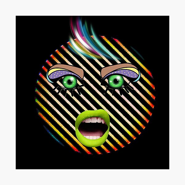 Item preview, Neon discussed face designed and sold by Sabredesign.