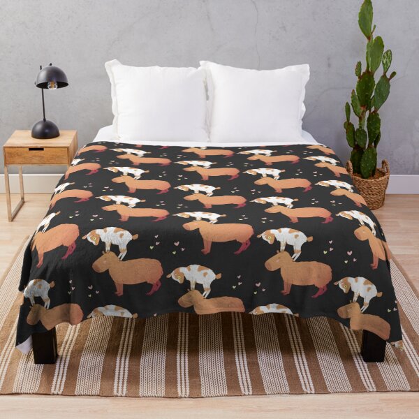 Item preview, capybara with a baby goat friend standing on its head - a cute cartoon capybara chilling designed and sold by Yarafantasyart.
