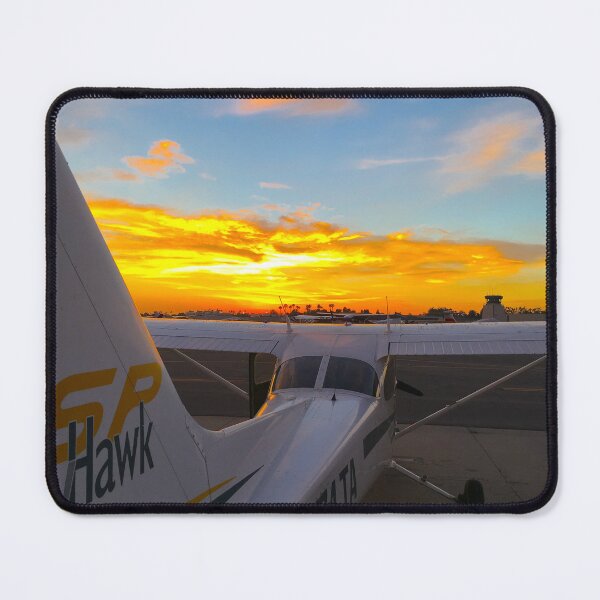 Item preview, Cessna Skyhawk at Santa Monica Airport at dusk designed and sold by LAPilotGirl.
