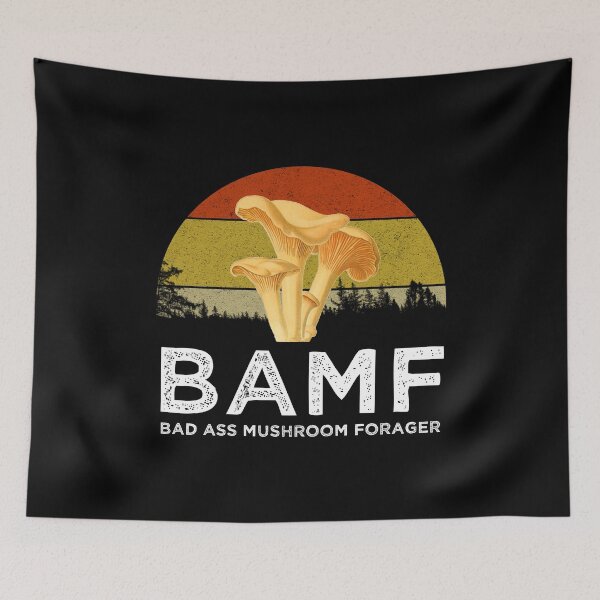 Item preview, BAMF Bad Ass Mushroom Forager designed and sold by Cat Lady Designs.