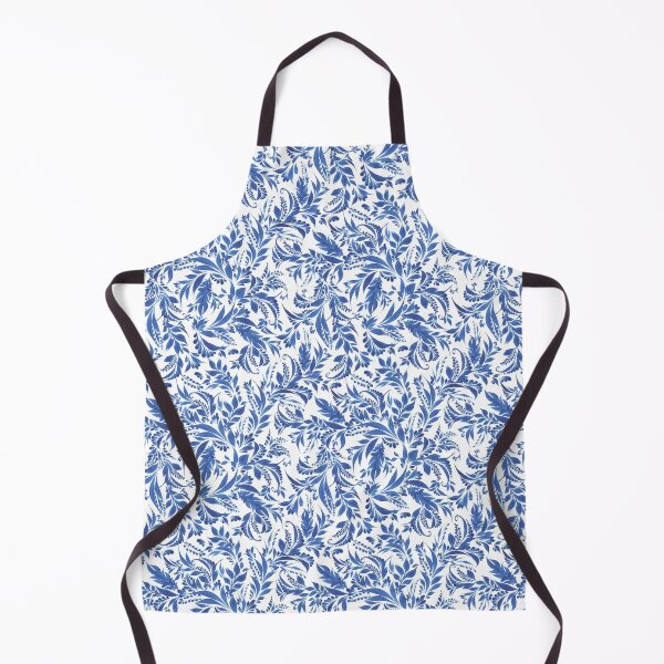 Item preview, Petrykivka painting, Blue petrykivka ornament, Wonder floral Print, Petrykivka seamless pattern designed and sold by Sunflower-7.