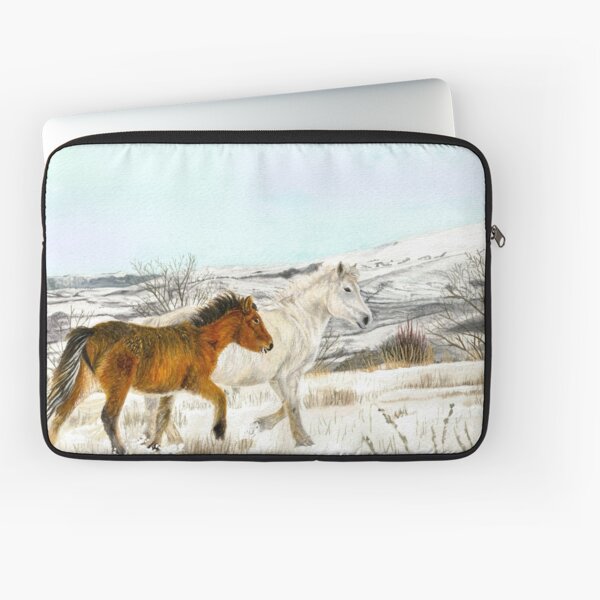 Winter Horses Watercolour Laptop Sleeve