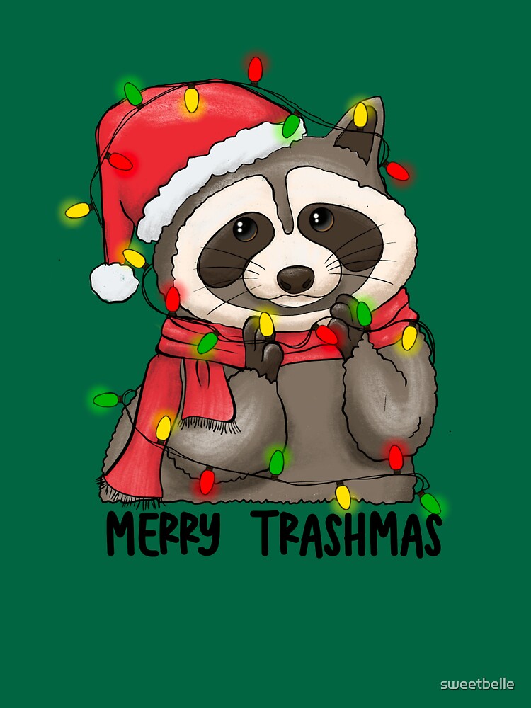 Disover Funny Merry Trashmas Christmas Raccoon Classic T-Shirt