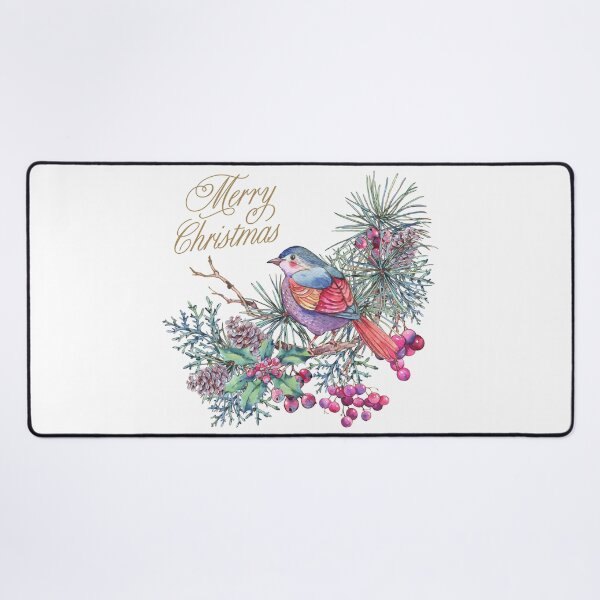 Item preview, Merry Christmas Pine Branch, Berries and Bird designed and sold by silviaol.