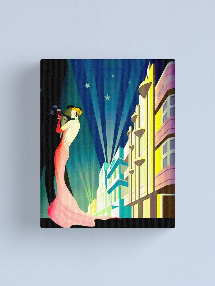 Email aanbidden Uitvoeren SOUTH BEACH DANCERS" Art Deco Print" Canvas Print for Sale by posterbobs |  Redbubble