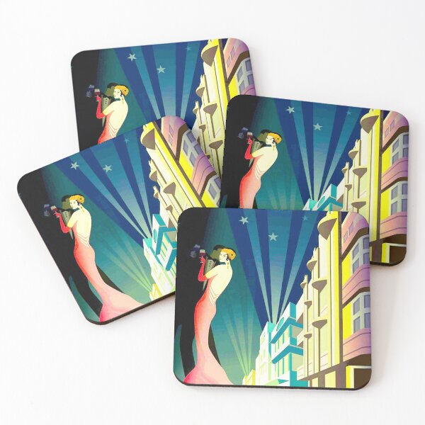 Item preview, "SOUTH BEACH DANCERS" Art Deco Print designed and sold by posterbobs.