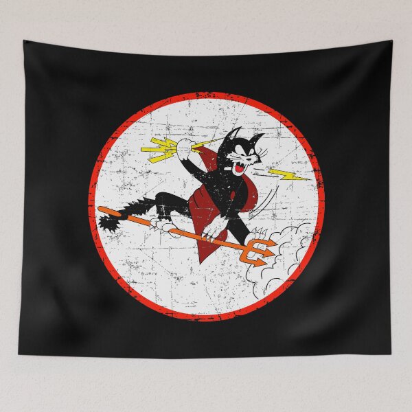 Item preview, USN VF-191 Fighter Squadron - Satan's Kittens - Grunge Style designed and sold by pzd501.