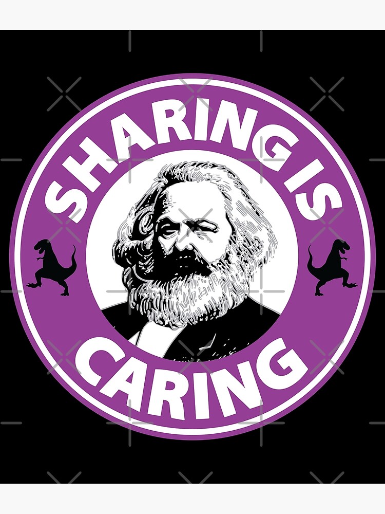 Sharing Is Caring Funny Poster For Sale By Cartoon Redbubble 
