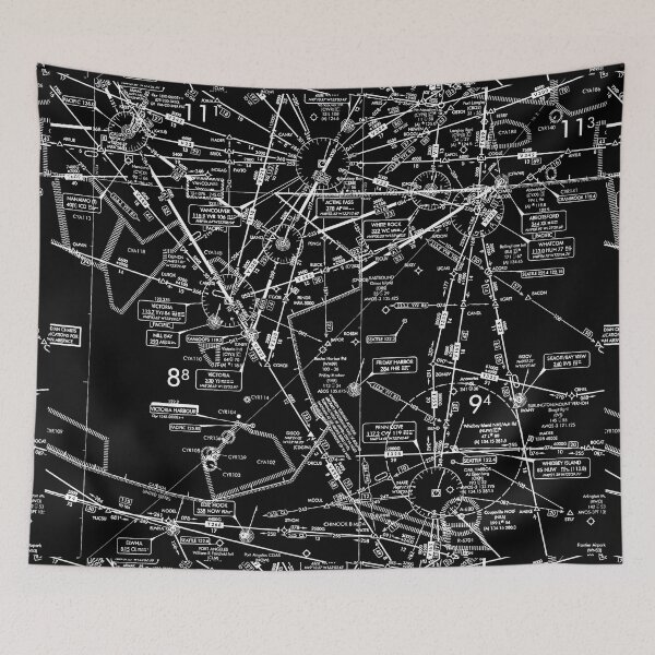 Item preview, Enroute Low Altitude Chart (ELUS1) black&white designed and sold by LAPilotGirl.