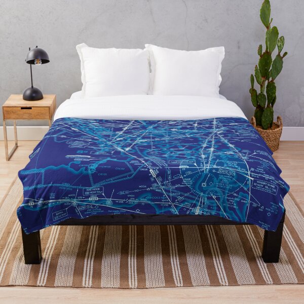 Item preview, Enroute Low Altitude Chart (ELUS1) blue designed and sold by LAPilotGirl.