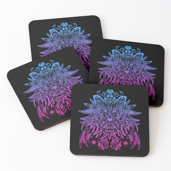 Item preview, Colorful Wolf Mandala 2 designed and sold by MMwolfdogden.