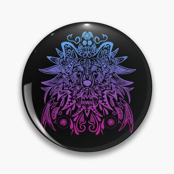 Item preview, Colorful Wolf Mandala 2 designed and sold by MMwolfdogden.