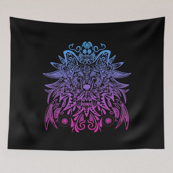 Item preview, Colorful Wolf Mandala 2 designed and sold by MMwolfdogden.