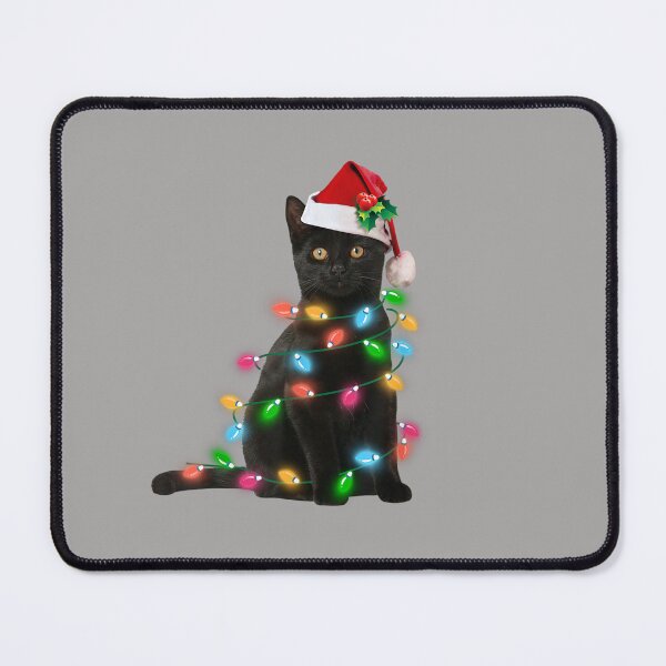 Item preview, Black Cat christmas light tshirt funny cat lover christmas designed and sold by Glitche-Shop.