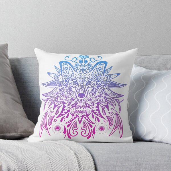 Item preview, Colorful Wolf Mandala 3 designed and sold by MMwolfdogden.