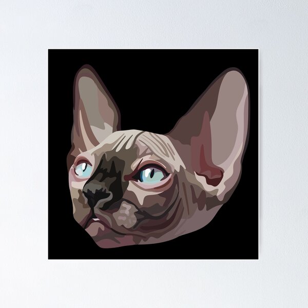 Item preview, Sphynx Digital Portait designed and sold by TLGdrawings.