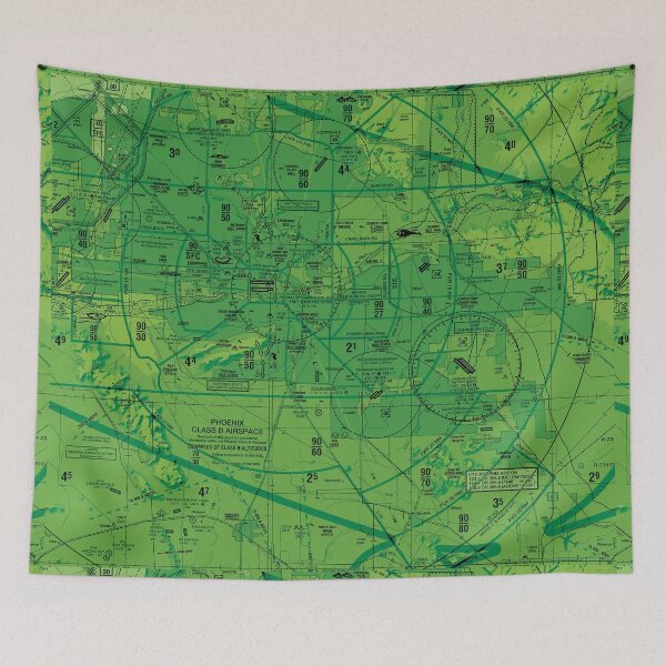 Item preview, Aviation Chart Phoenix Sky Harbor Airport - green designed and sold by LAPilotGirl.
