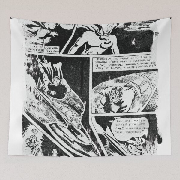 Item preview, Worn out magazine | Black and white vintage comics space battle scene designed and sold by spinolator.
