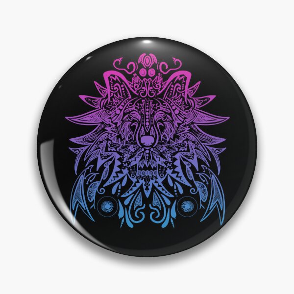 Item preview, Colorful Wolf Mandala 4 designed and sold by MMwolfdogden.